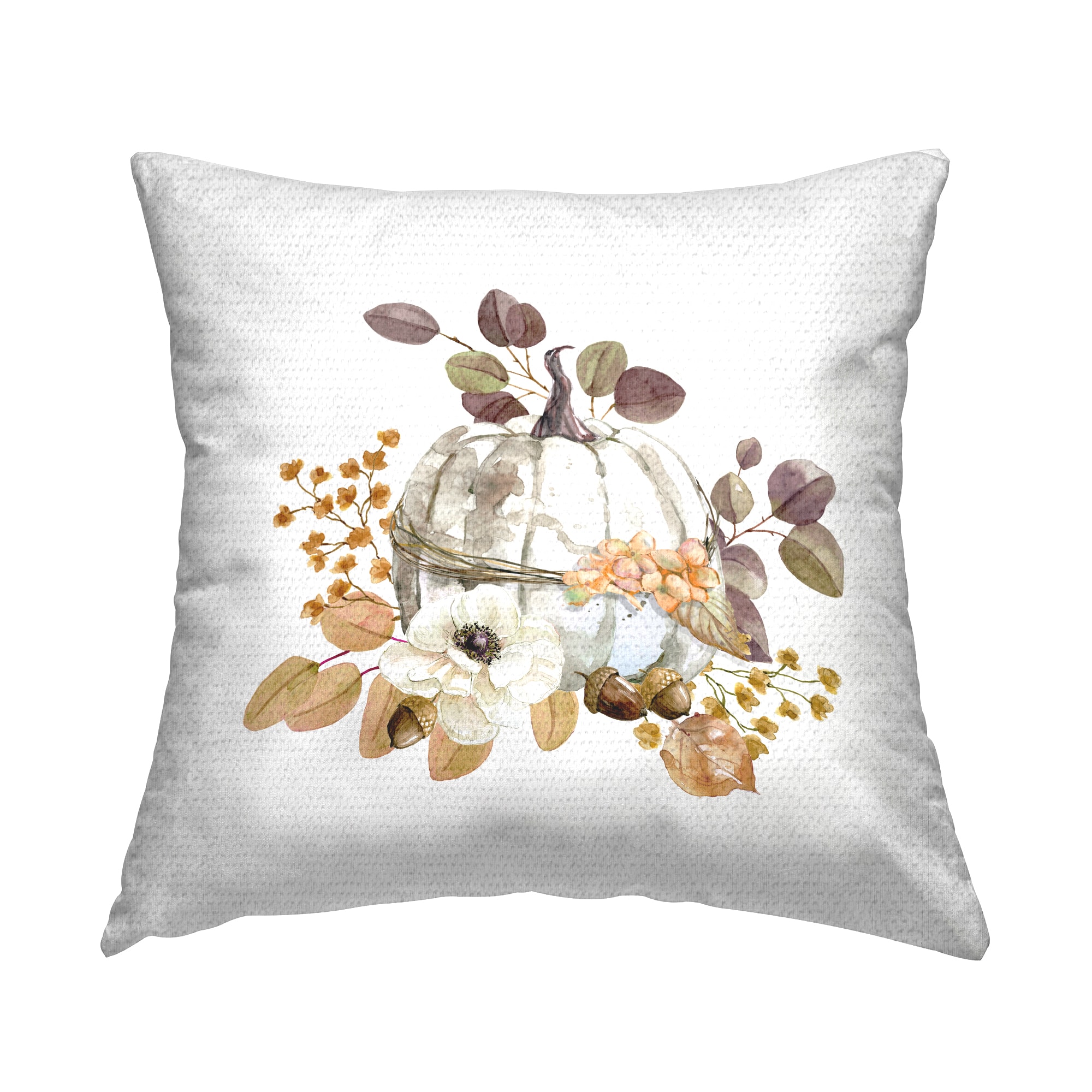 Stupell Industries Minimal Autumnal Botanicals Outdoor Printed Pillow